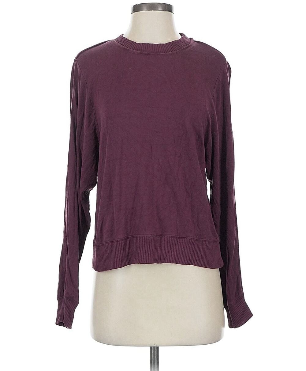 Splendid Women's Top Burgundy Long Sleeve Top XS Viscose Soft